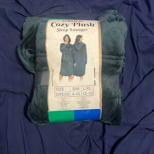 plush blanket dress L/xl- teals